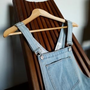 Jean overalls dress. Eighty Two Denim size small.